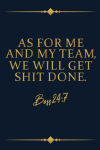 As For Me And My Team We Will Get Shit Done, Funny Boss Day Office Manager Appreciation: | Lined Not... book cover