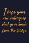 I Hope Your New Colleagues Steal Your Lunch From The Fridge, Funny Coworker Leaving Notebook Gift Fo... book cover