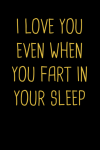 I Love You Even When You Fart In Your Sleep, Funny Anniversary Gift For Husband, For Men, Valentine'... book cover