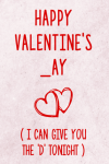 Happy Valentines _ay, I Can Give You The D Tonight, Funny Valentine's Day Notebook Gift For Wife Fro... book cover