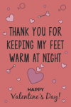 Thank You For Keeping My Feet Warm At Night, Funny Valent... book cover