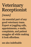Veterinary Receptionist Noun, Funny Vet Receptionist Notebook Gift For Veterinary Receptionist Frien... book cover