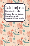 Lehrerin definition, Lustiges Notizbuch Geschenkidee für ... book cover