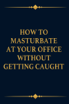 How to Masturbate at Your Office Without Getting Caught, Funny Coworkers Office Gag Gift For Team, N... book cover